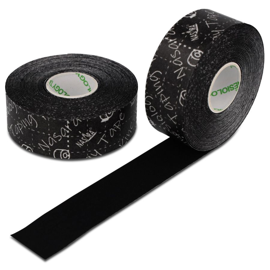 Nasara Kinesio Tape - 2.5 cm, 5 m, schwarz