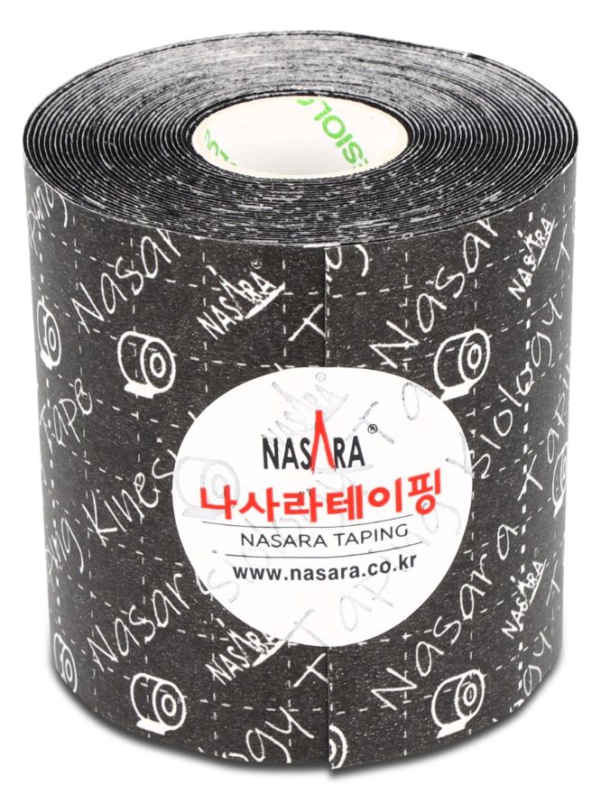 Nasara Kinesio Tape - 7.5 cm, 5 m, schwarz