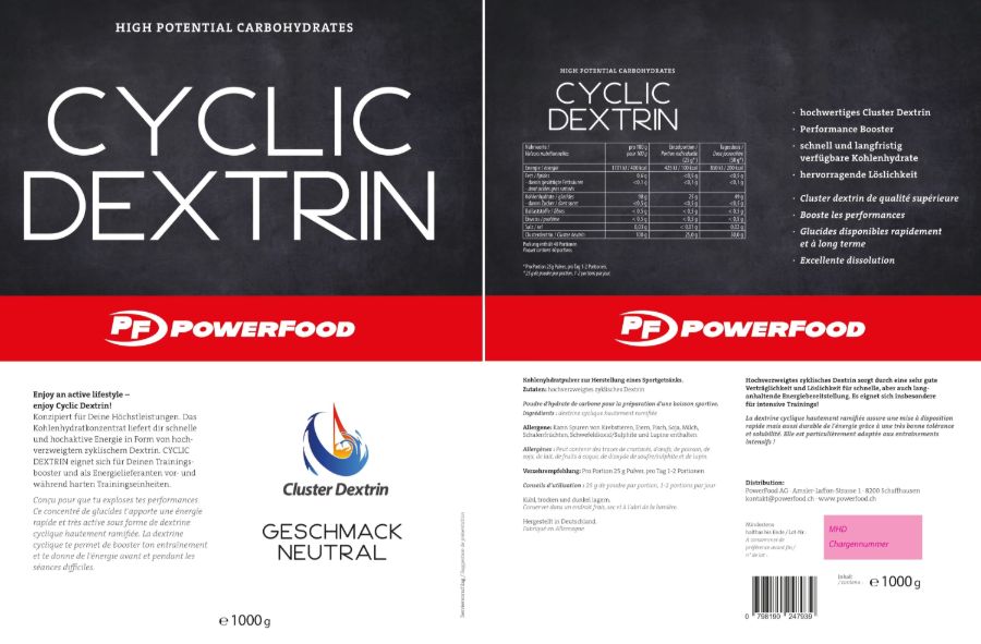 Powerfood One Cyclic Dextrin - Neutral, 1000 g