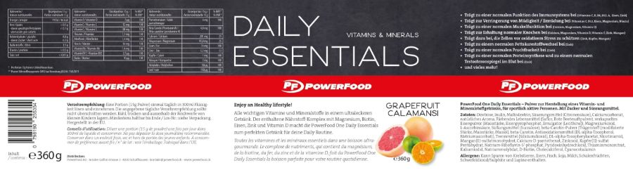 Powerfood One Daily Essentials - Grapefruit Calamansi, 360 g
