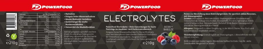 Powerfood One Electrolytes - Berry Breeze, 210 g