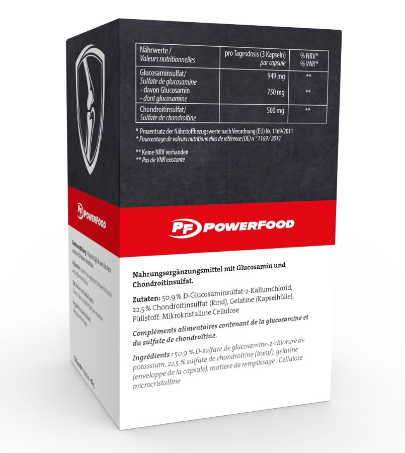 Powerfood One Glucosamin + Chondroitin - Neutral, 120 Kapseln