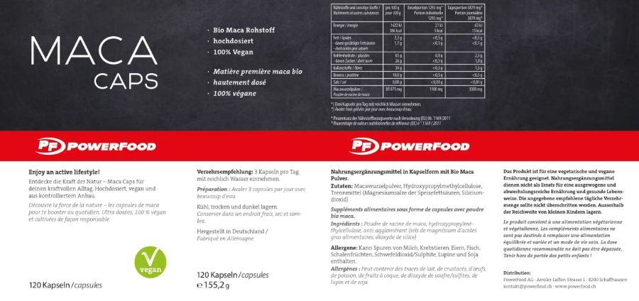 Powerfood One Maca - Neutral, 120 Kapseln
