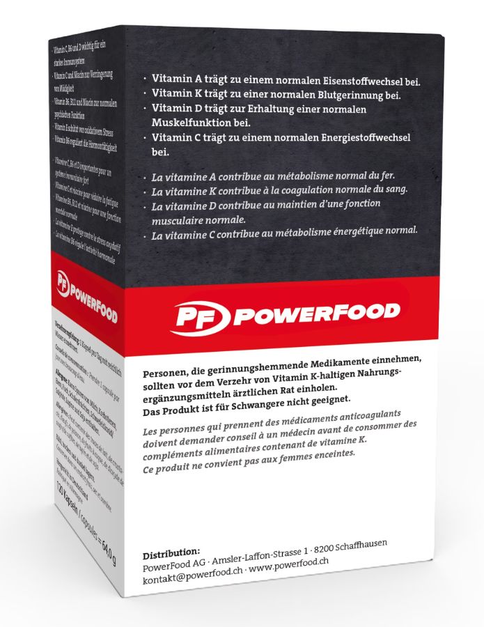 Powerfood One Sport Vitamins - Neutral, 120 Kapseln