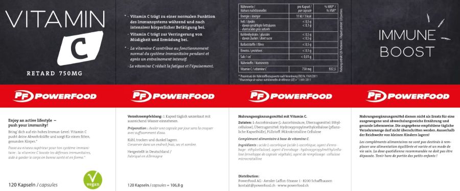 Powerfood One Vitamin C Retard - Neutral, 120 Kapseln