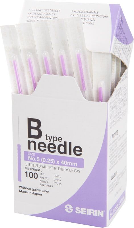 Seirin Akupunkturnadel B-Typ - ohne Führungsrohr, 0.25, 40 mm