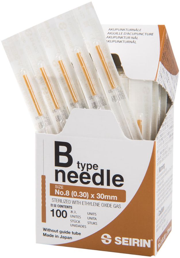 Seirin Akupunkturnadel B-Typ - ohne Führungsrohr, 0.30, 30 mm