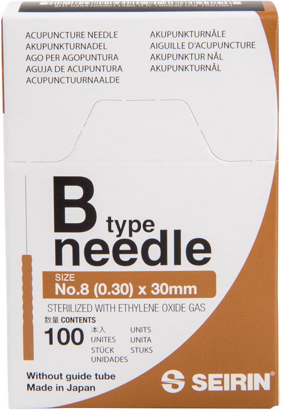 Seirin Akupunkturnadel B-Typ - ohne Führungsrohr, 0.30, 30 mm