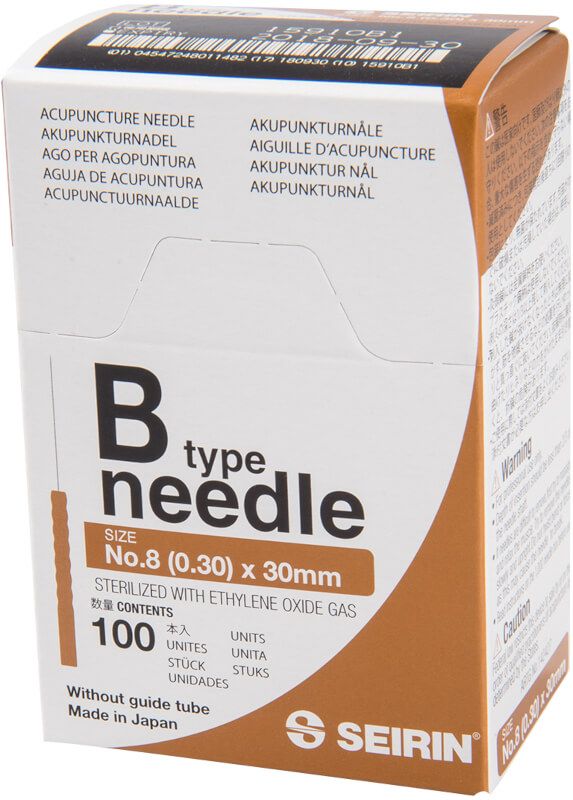 Seirin Akupunkturnadel B-Typ - ohne Führungsrohr, 0.30, 30 mm