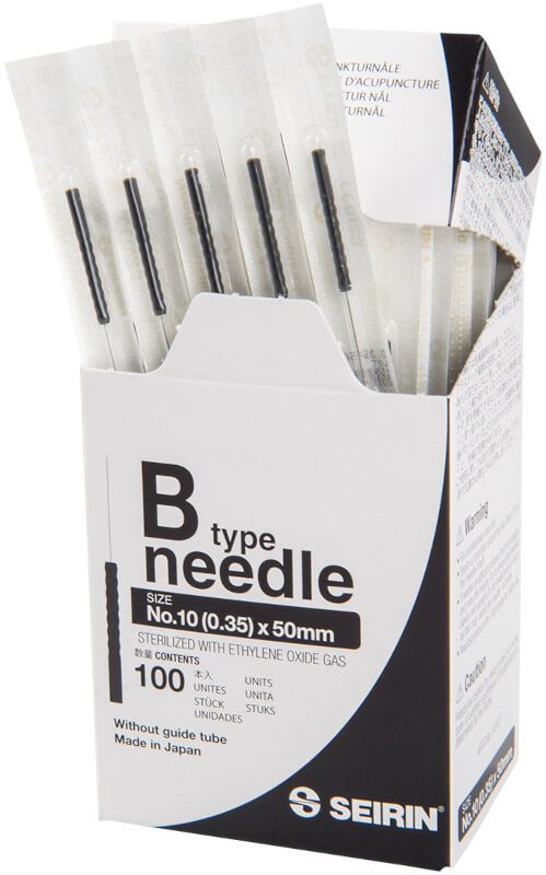 Seirin Akupunkturnadel B-Typ - ohne Führungsrohr, 0.35, 50 mm