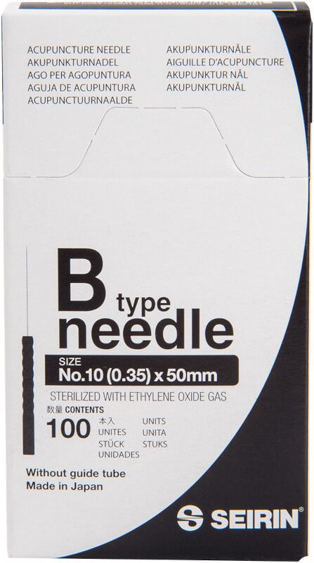 Seirin Akupunkturnadel B-Typ - ohne Führungsrohr, 0.35, 50 mm