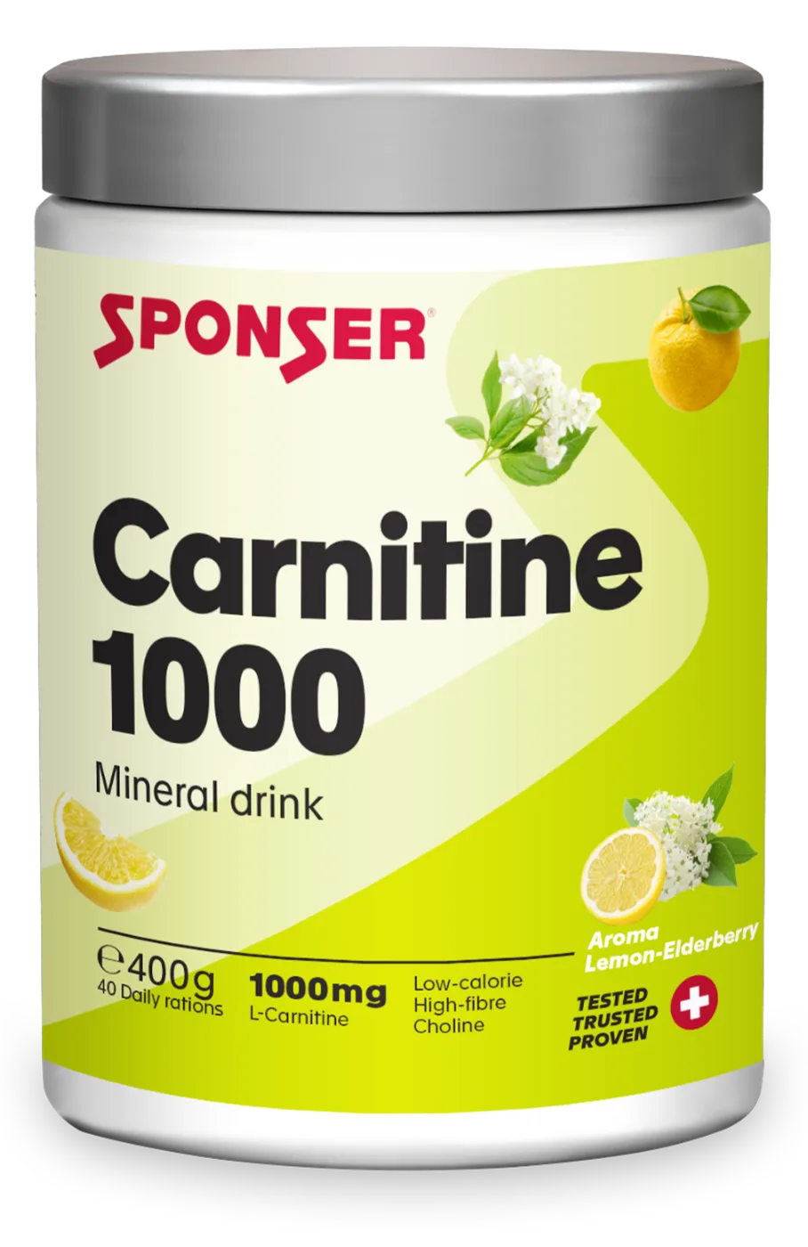 sponser l- carnitine 1000 lemon-elderberry, 400 g branched-chain amino acid