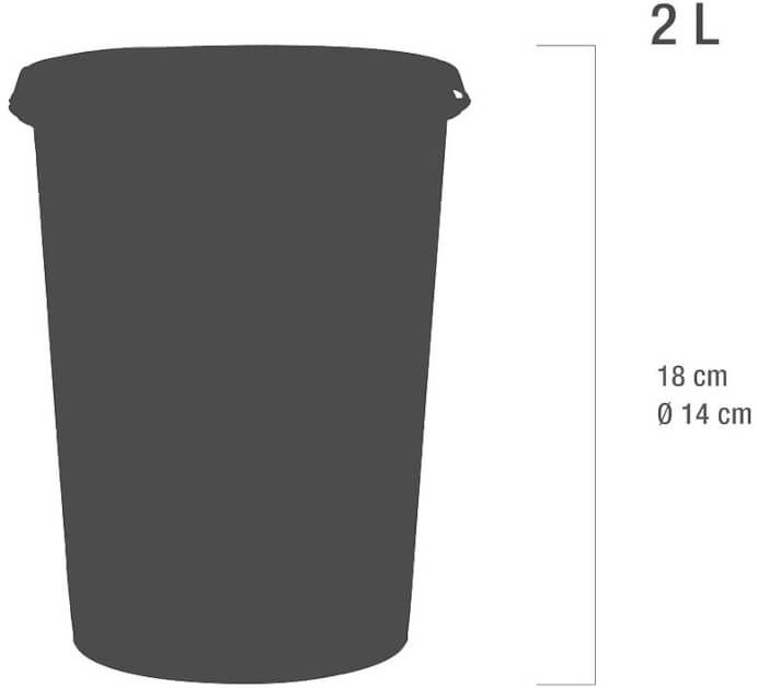 Teqler Eco Line Kanülenabwurfbehälter - 2 Liter